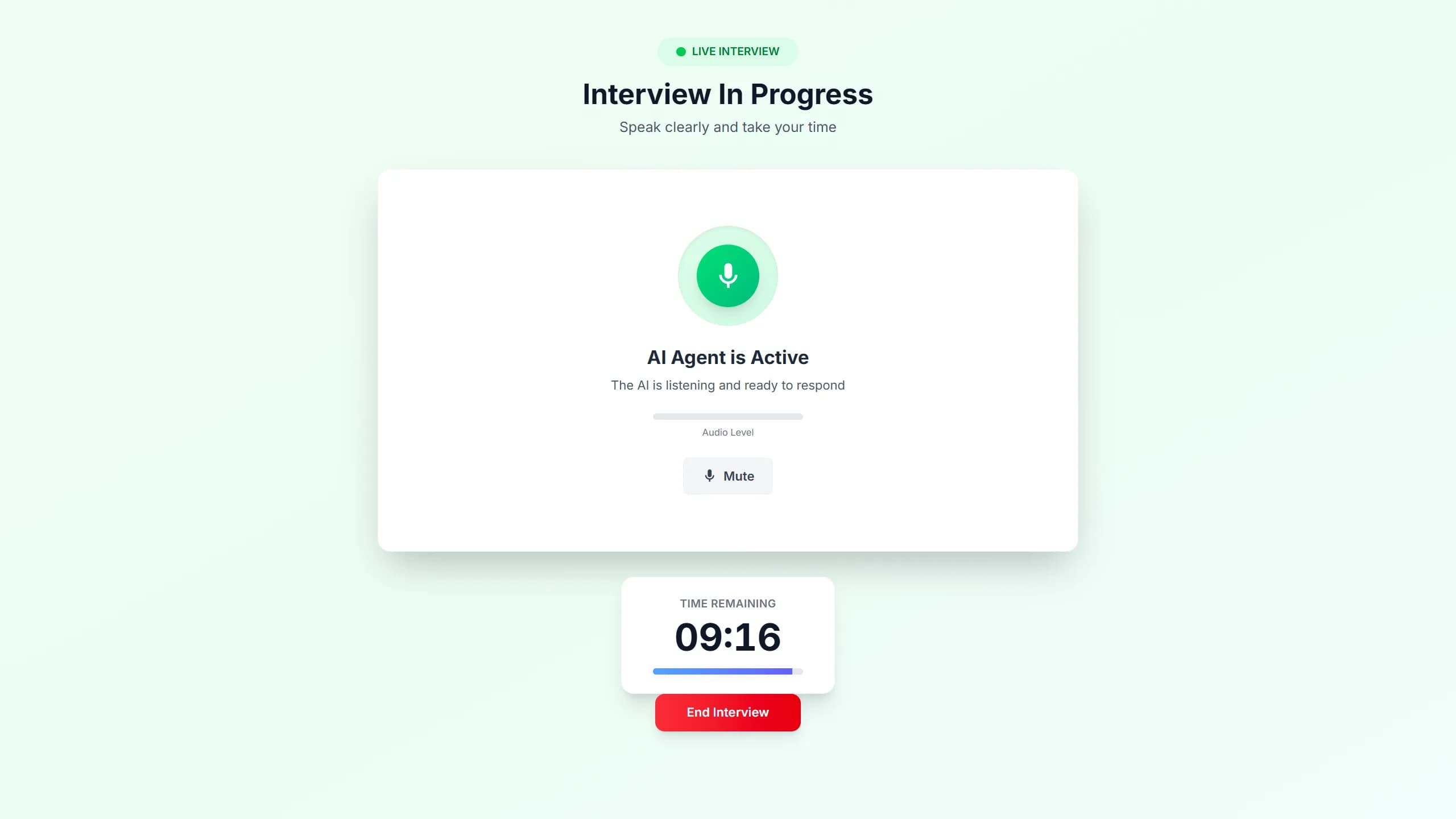 AI Interviewer Interface
